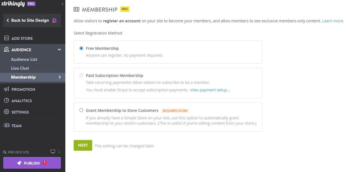 Create a membership website with Strikingly Create a membership website with Strikingly